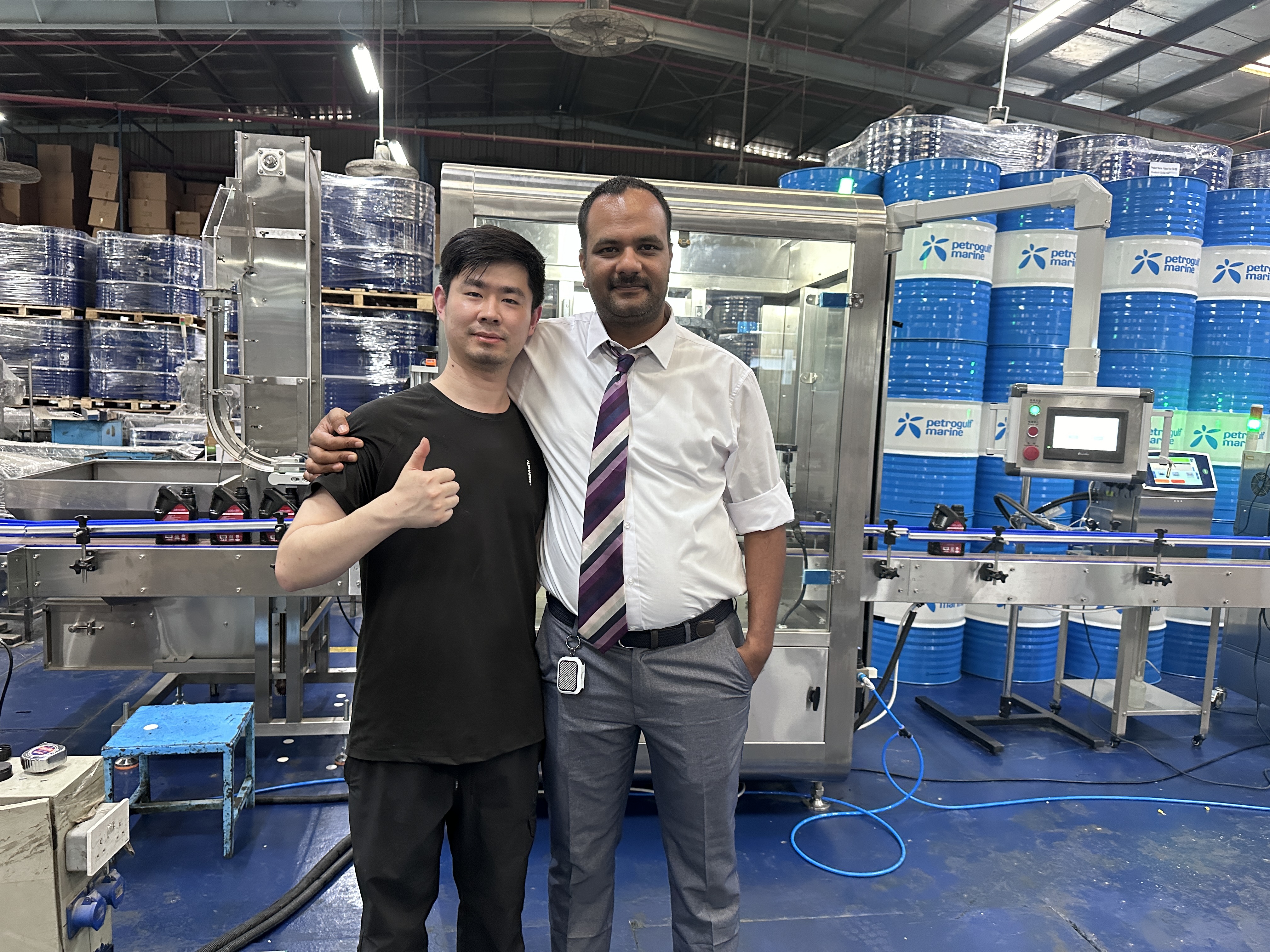 lube oil filling line