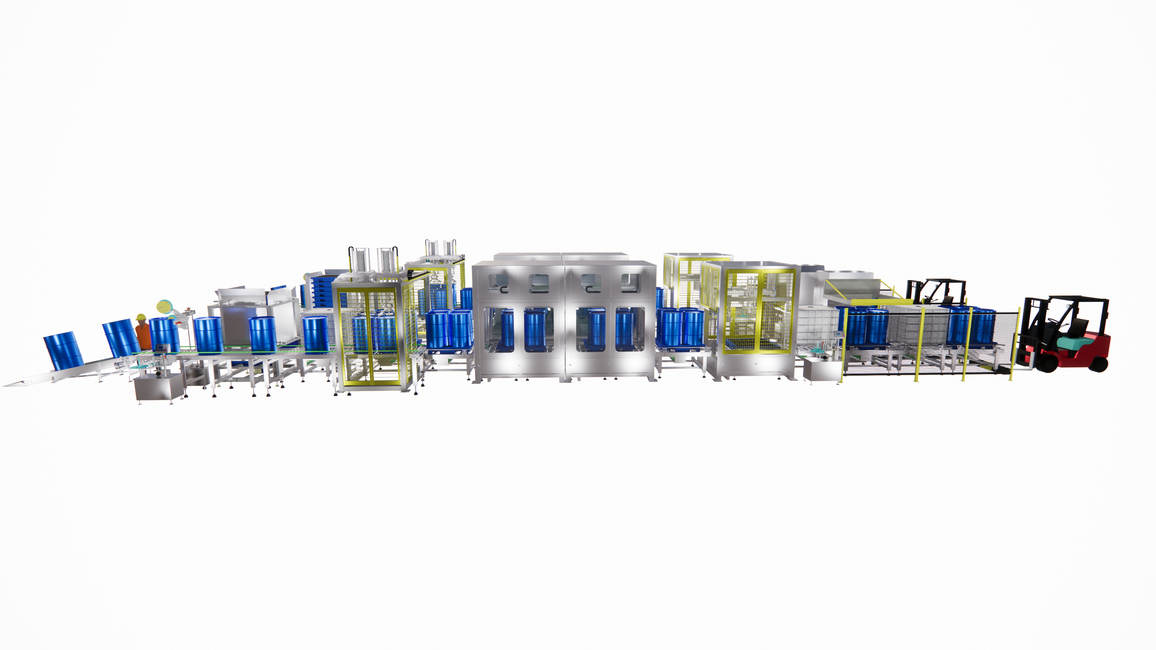 Ligne de machine de remplissage IBC